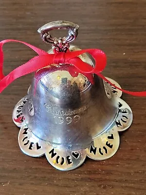 🌲 Towle Silversmiths 1999 Silver Plated Pierced Annual Christmas Bell With Box • $9.99