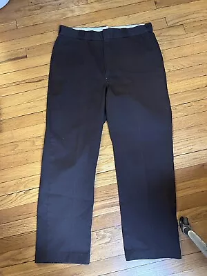 Vintage 80's Dickies Work Pants Brown Made In Usa - 36x30 • $15