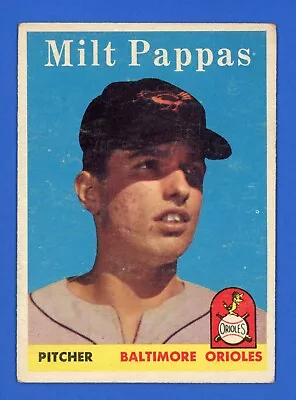 1958 Topps #457 Milt Pappas RC Rookie VG-EX Baltimore Orioles • $3.20