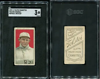 T206 Doc Crandall With Cap ~~ SGC 3 *NICE* ~~ TOLSTOI *rare Back* • $299.99