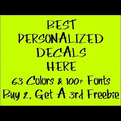 Personalized Name Text Lettering Vinyl Decal Sticker Custom Car Window Bumper RV • $6.49