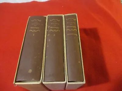 Heritage Press 1946 The Essays Of Montaigne 3 Volume Set W/Slipcases • $19.95