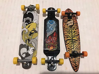 3 Vintage Tech Deck Longboards Speed Boards Santa Cruz X2 Rayne Spin Master RARE • $59.95