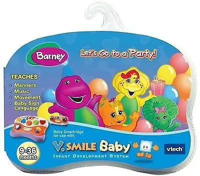 Vtech V.Smile Baby Infant Development System New - Barney Let's Go To A Party! • $6.99