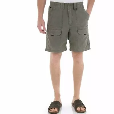 Wrangler Men's Outdoor Cargo Elastic Stretch Hiker Short Khaki Walking Shorts  • £14.99