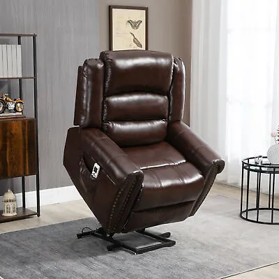 Lift Chair With Massage For Elderly Big And Tall PU Leather Recliner Sofa • $449.99