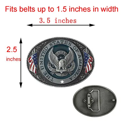 American Men Metal Fashion New Big Cowboy Western Shine Belt Buckle US • $8.99