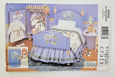 Vogue Craft Pattern 9352 18  Doll Furniture Bed Dresser Lamp Table UNCUT • $6.99