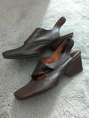 £19 • Buy Audley London Vintage Brown Leather Heels  Shoes Size 5