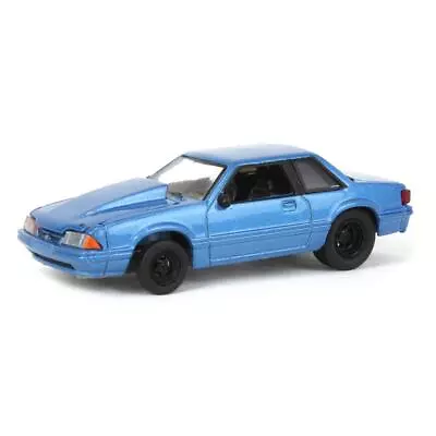 Greenlight 1/64 1993 Ford Mustang Blue Drag Car LP Diecast Exclusive 51522-B • $17.99