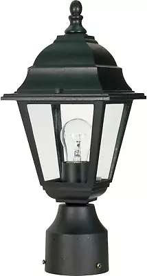 Outdoor Yard Garden Post Pole Lantern Light Lighting Lamp Fixture Finish Black • $48.99