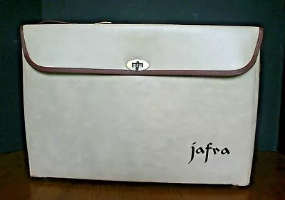 VTG JAFRA Train Case Cosmetic Case Make-up Carrying Case Vinyl Suitcase • $30