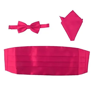 Mens Belts Red Bow Tie Mens Red Tie 3pcs Cummerbund And Bow Tie Set Bow Tie H... • $21.13