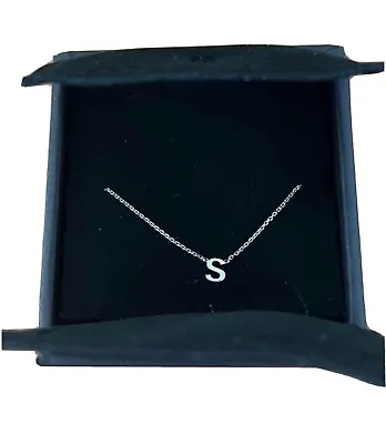 $170 • Buy Sarah And Sebastian Petite Letter S Necklace White Gold