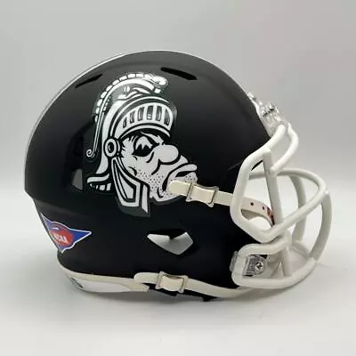 Michigan State Spartans CUSTOM Matte Black BIG Gruff Sparty Mini Football Helmet • $65