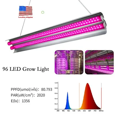 2000W Double LED Grow Light T5 Full Spectrum Greenhouse High Output Switch 50cm • $30.99