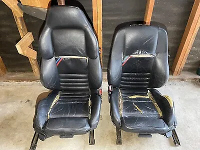 BMW E36 M3 Vader Seats (Pair) Black Manual Non-Heated - Missing One Headrest • $700