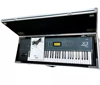 KORG X3 Synthesizer Music Workstation Black Used With Hard Case Good Condition • $620