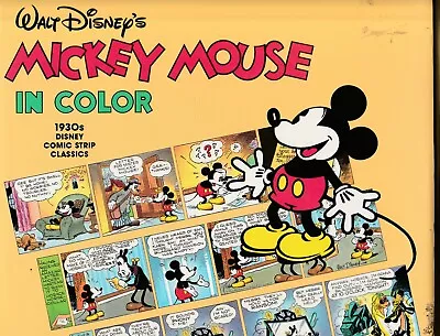 Walt Disney's Mickey Mouse In Color Hardcover 1930s Comic Strips BEAUTIFUL • $9.88