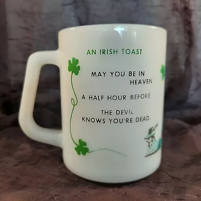 Vtg Federal Glass W/Irish Coffee Recipe Mug • $6