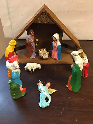 Nativity Set Vintage Japan Wales 10 Pieces 1960's • $21.95