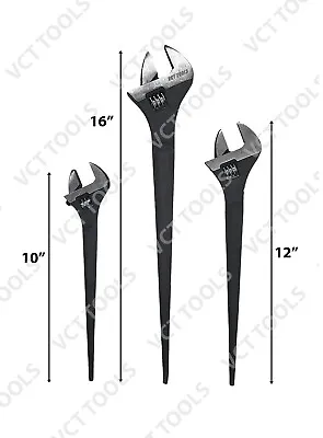 VCT 3-Pack Adjustable Construction Spud Wrench Set 10 12 16 Inches • $43.95
