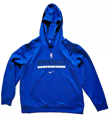 NIKE DRI-FIT Dallas Mavericks Basketball Long Sleeve Hoodie Mens XL Spell Out • $29.99