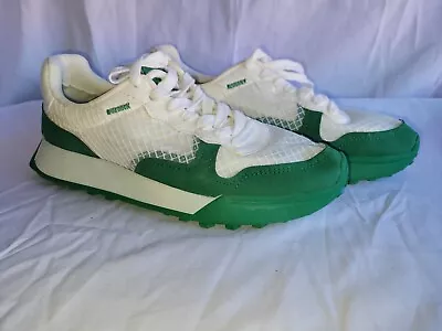 Zara Green & White Sneakers - Size 8 Women's US - Stylish And Comfortable Shoes • $40