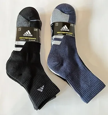 NWT Adidas Men's High Quarter Sock 4-pair • $17.99