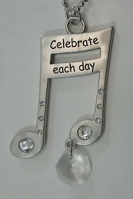 BTOP Celebrate Each Day LIFE IS MUSIC Note Car Charm Mirror Ornament Ganz • $10.99