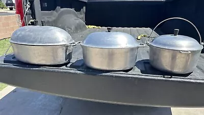 Majestic/household Institute  Cookware Aluminum Oval Dutch Oven Roaster Lot • $129.98