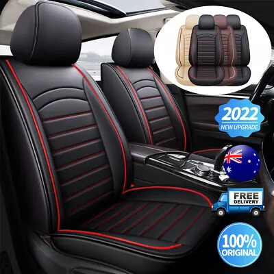 $99.74 • Buy Car Seat Covers PU Leather Full Set Universal SUV Truck Sedan Front Rear Cushion