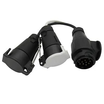 Tow Bar Plug Adaptor Socket 7 To 13 Pin (Electric Towing Converter Trailer) • £10.99