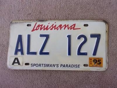 1995 LOUISIANA License Plate ALZ 127 • $9