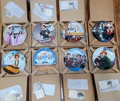 VINTAGE I Love Lucy Collector Plates: Complete Set Of 8 Hamilton Collection NIB  • $99.99