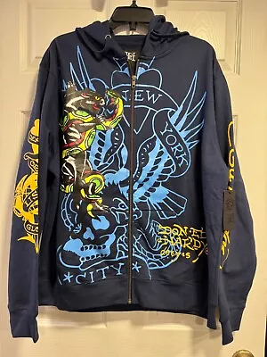 Mens Ed Hardy Hoodie Jackets ~ 2 Colors ~ Size XL • $49.50