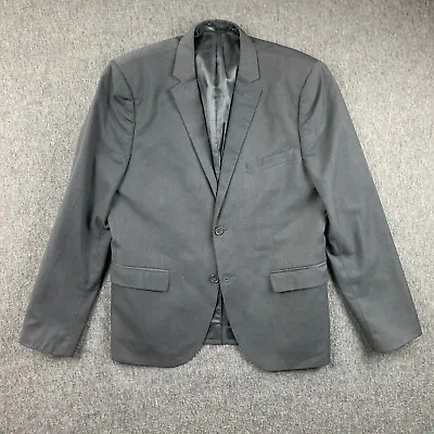 H&M Slim Fit Blazer Jacket Mens 42R Gray Two Button Viscose Polyester • $19.49