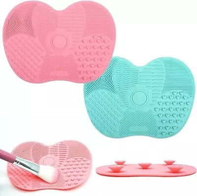 [2 Pack] Makeup Brush Cleaner Pad Portable Washing Tool Scrubber And Suction Cup • $13.95