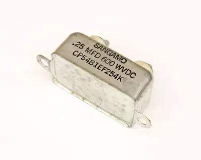 Cp54b1ef254k Sangamo Capacitor 0.25uf 600v Oil Hermetically Sealed Radial • $99