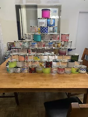 Empty Bath And Body Works 3 Wick Candle Jar With Lids.  CONTAINERS Lot Of 6 • $14