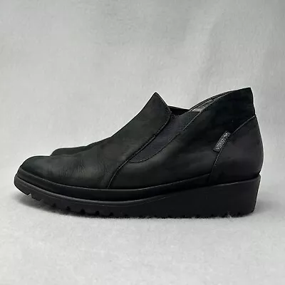 Mephisto Emie Black Nubuck Leather Slip On Bootie Women’s Size US 8.5 • $48.59