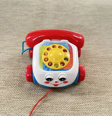 Vintage 2000 FP Chatter Telephone Toddler Pull Along Toy Original Eye Phone • £7.99