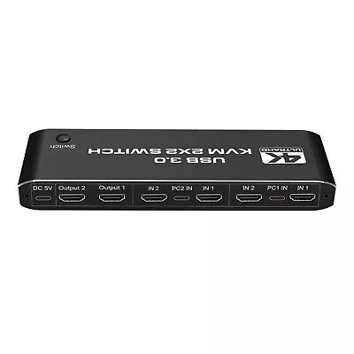 2 In 2 Out Dual Monitor HDMI KVM Switch Display USB 3.0 HDMI KVM Switch • $54.99