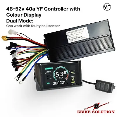 Bundle Colour SW900 LCD 48v/52v 40a Controller YF 1500-2000w Ebike Control Panel • £99