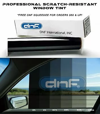 Dnf Window Pro Tint Film 1 Ply Black + Free Squeegee (pick Your Vlt And Length!) • $105.49