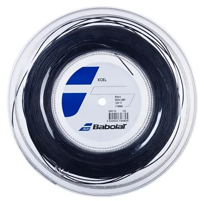 Babolat XCEL 17G 1.25mm (black) 660ft 200m Tennis String Reel • $219