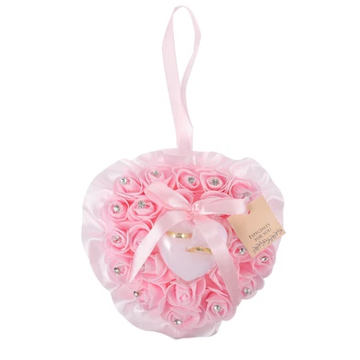 £8.72 • Buy 1 Pc Wedding Ring Bearer Pillows Ring Ring Box Heart Pillow Cover Ring Pillow
