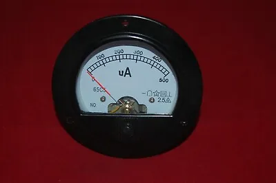 DC 0-500uA Round Analog Ammeter Panel AMP Current Meter Dia. 90mm Direct Connect • $12.88
