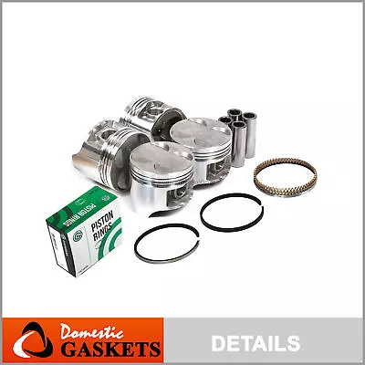 Pistons And Rings Fit 88-95 Honda Civic Del Sol CRX 1.5 D15B1 D15B2 D15B7 • $84.99