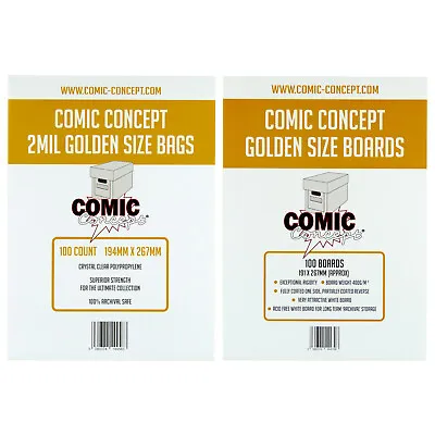 Comic Concept Comic Bags And Backing Boards -- GOLDEN Age Size -- Great Value!! • £4.89